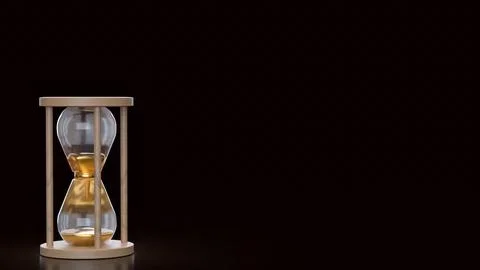 The Sand clock for Time concept 3d Rendering.. Stock Photos