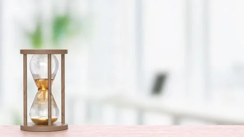 The Sand clock for Time concept 3d Rendering.. Foto stock