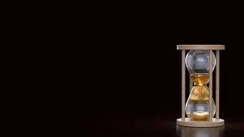 The Sand clock for Time concept 3d Rendering.. 스톡 사진