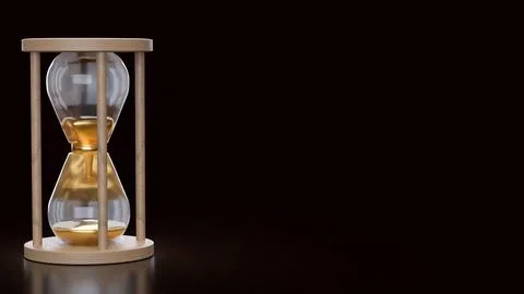 The Sand clock for Time concept 3d Rendering.. 스톡 사진
