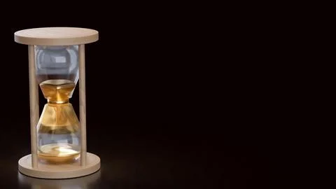 The Sand clock for Time concept 3d Rendering.. Stock Photos