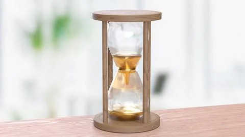 The Sand clock for Time concept 3d Rendering.. 写真素材