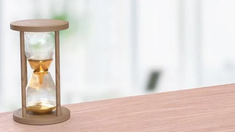 The Sand clock for Time concept 3d Rendering.. Stock Photos