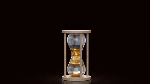The Sand clock for Time concept 3d Rendering.. 스톡 사진