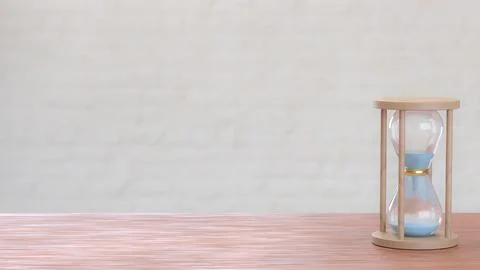 The Sand clock for Time concept 3d Rendering.. Foto stock