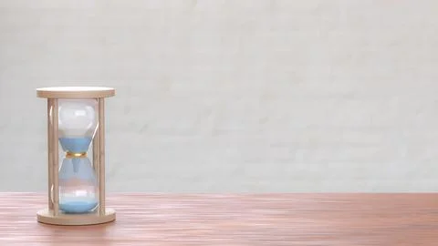 The Sand clock for Time concept 3d Rendering.. 스톡 사진