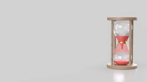 The Sand clock for Time concept 3d Rendering.. 写真素材
