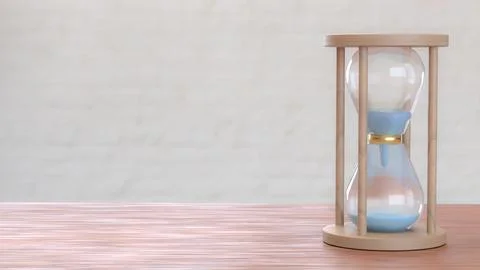 The Sand clock for Time concept 3d Rendering.. Foto stock