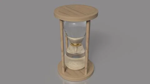 The Sand clock for Time or Business concept 3d rendering. Stock Illustration