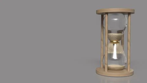 The Sand clock for Time or Business concept 3d rendering. Stock Illustration