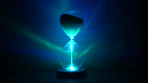 Sand Clock Timer Turn. Stock Footage 247514156