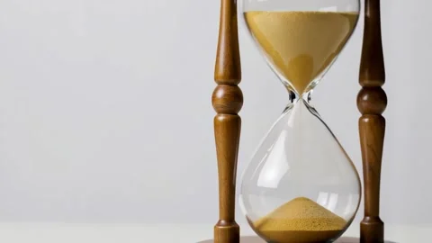 Sand Clock on White Background Stock Footage 326752465