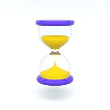 Sand Clock White BG 300dpi Stock Illustration