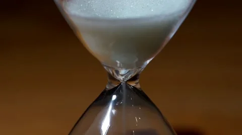 Sand clock with white sand Stock Footage 64774456