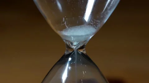 Sand clock with white sand Stock Footage 64774626