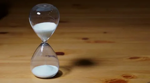 Sand clock with white sand Stock Footage 64775063