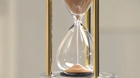 Sand clock on work. Static camera. Stock Footage 60813465