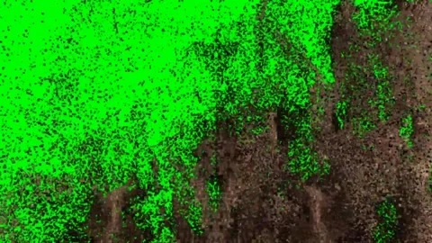 Sand Collapse Transition Green Screen Stock Video Footage Video stock 293756327