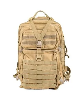 Sand colored military backpack isolate Foto stock