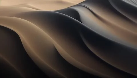 Sand Colored Waves Background 3D Elegant Background with Sand Colored Wave... Stock Photos