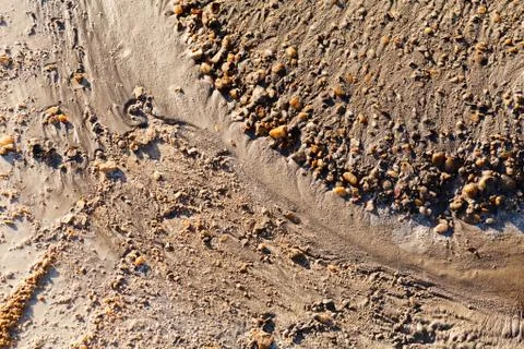Sand in construction after rain Stock Photos