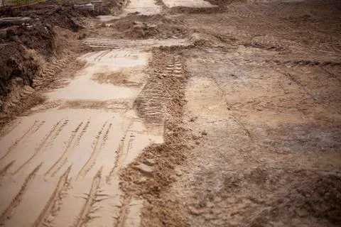 Sand at a construction site Stock Photos