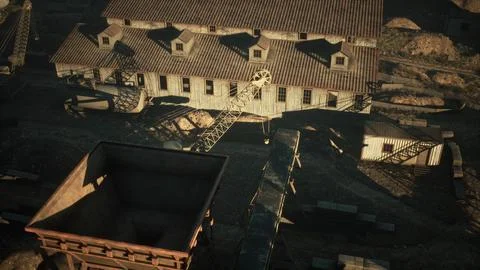 Sand conveyor for screening and separating from gravel and stones 스톡 일러스트