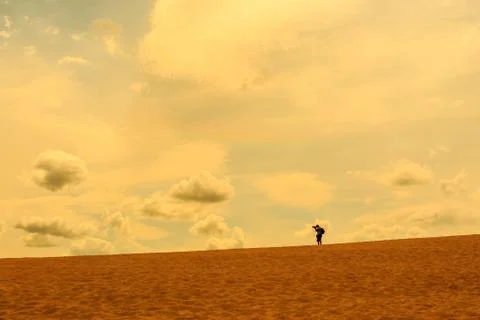 Sand desert view Stock Photos
