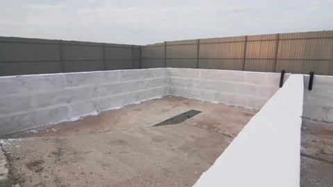 Sand drying bed area serves for dewatering of sludge Stock-Footage 265870145