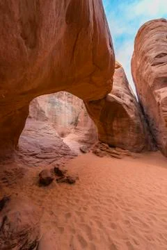 Sand dune arch Stock Photos