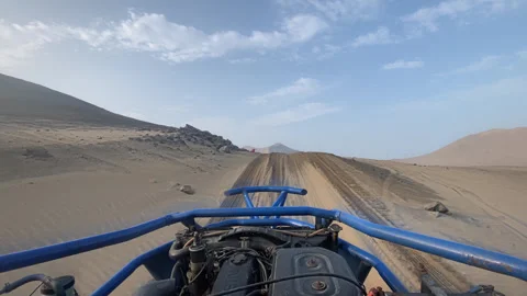 Sand dune buggy driving Peru Stock Footage 311771759