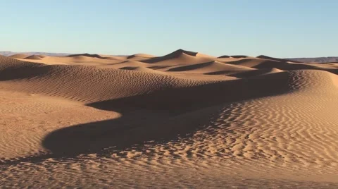 Sand dune in the desert in Morocco Stock Footage 52932357
