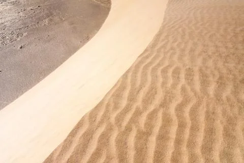 Sand dune of desert Stock Photos