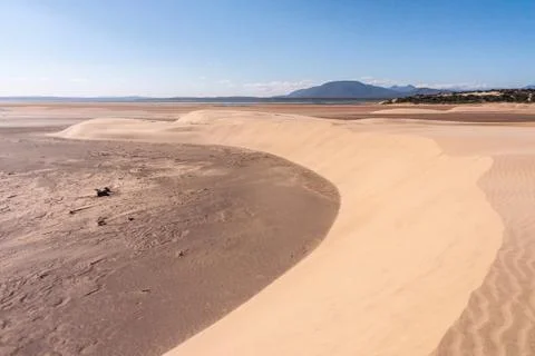 Sand dune of desert Stock Photos