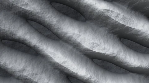 Sand Dune Field Digital Surface Model Greyscale Hillshade Nadir Aerial Stock Footage 343383251