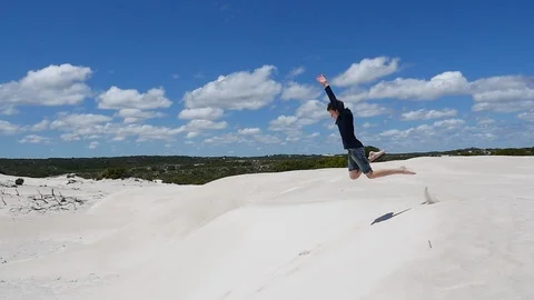 Sand Dune Jump Stock Footage 106939117