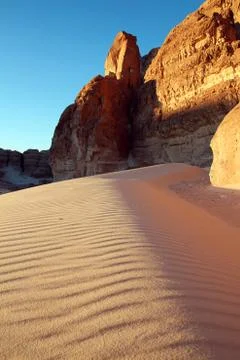 Sand dune in mountains Stock Photos