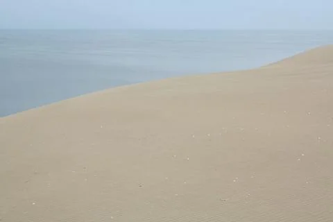Sand dune overlooking the baltic sea in curonian spit national park Stock Photos
