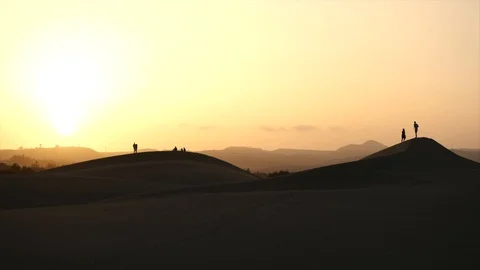 Sand Dune Sunset Vídeo Stock 123586132
