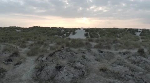 Sand Dunes and Beach Stock Footage 44770872