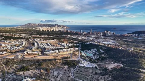 Sand dunes and lush parks nearby. Seaside area featuring planned communities and Stock-Footage 342361802