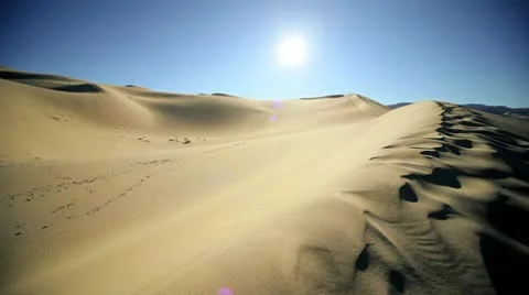 Sand Dunes Arid Desert Stock Footage
