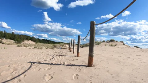 Sand dunes on the beach Stock Footage 173341139