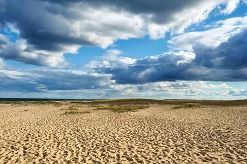 Sand dunes at Cape Cod Sand dunes at Cape Cod, Massachusetts, USA. Copyrig... Stock Photos
