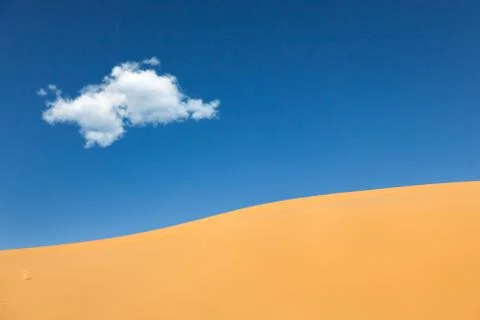 Sand Dunes with cloud desert Stock Photos