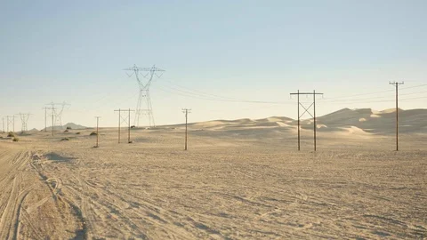 Sand dunes desert camp Stock Footage 72630066