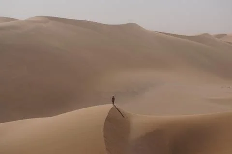 Sand dunes in the desert in Namibia Foto stock