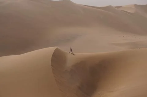 Sand dunes in the desert in Namibia Stock Photos