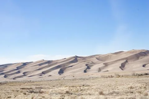 Sand Dunes from a Distance Stock Photos