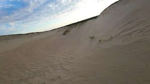 Sand Dunes Drone Flyover Stock Footage 246913887